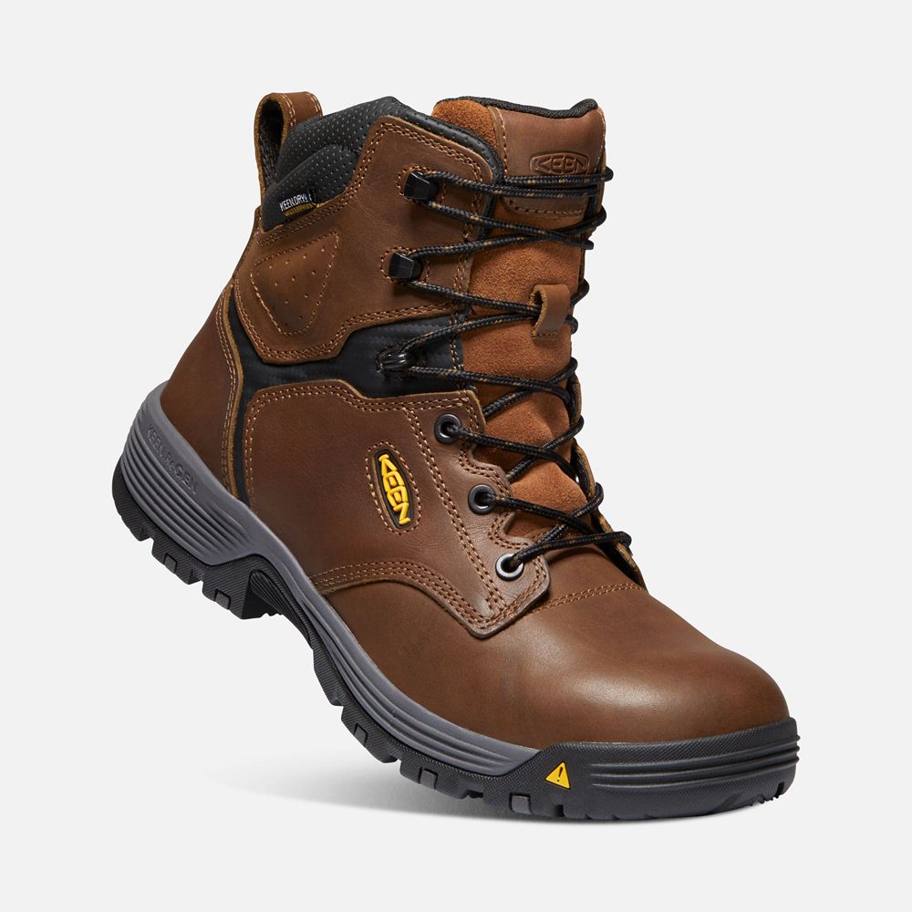 Botte de Travail Keen Homme Marron | Chicago 6\" Waterproof (Carbon-Fiber Toe) | XEDWN-5362